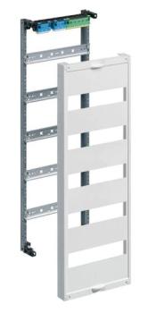 Hager UW51V Einbausatz, univers, m. Hutschienen, f. Feldverteiler AP 5-reihig, 750x250mm, QC
